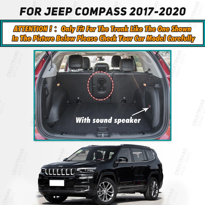 

Car Trunk Mat For JEEP Compass 5-Seat 2017 2018 Car Accessories Auto Interior Decoration Dark Brown