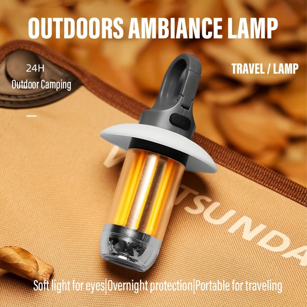 LED Camping Light, Super Bright Rechargeable Flashlight with Clip,5 Lighting Modes, Lithium-ion Battery Powered, Portable Hook for Outdoor