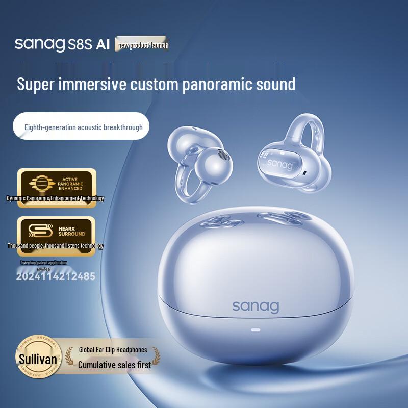 SANAG S8SAI Ear-Clip Bluetooth AI Sport Headphones