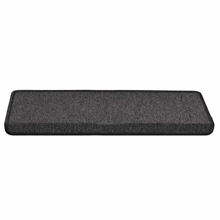 VidaXL Tapis d'escalier 30 pièces 65 x 21 x 4 cm Anthracite Bord rectangulaire 3365765