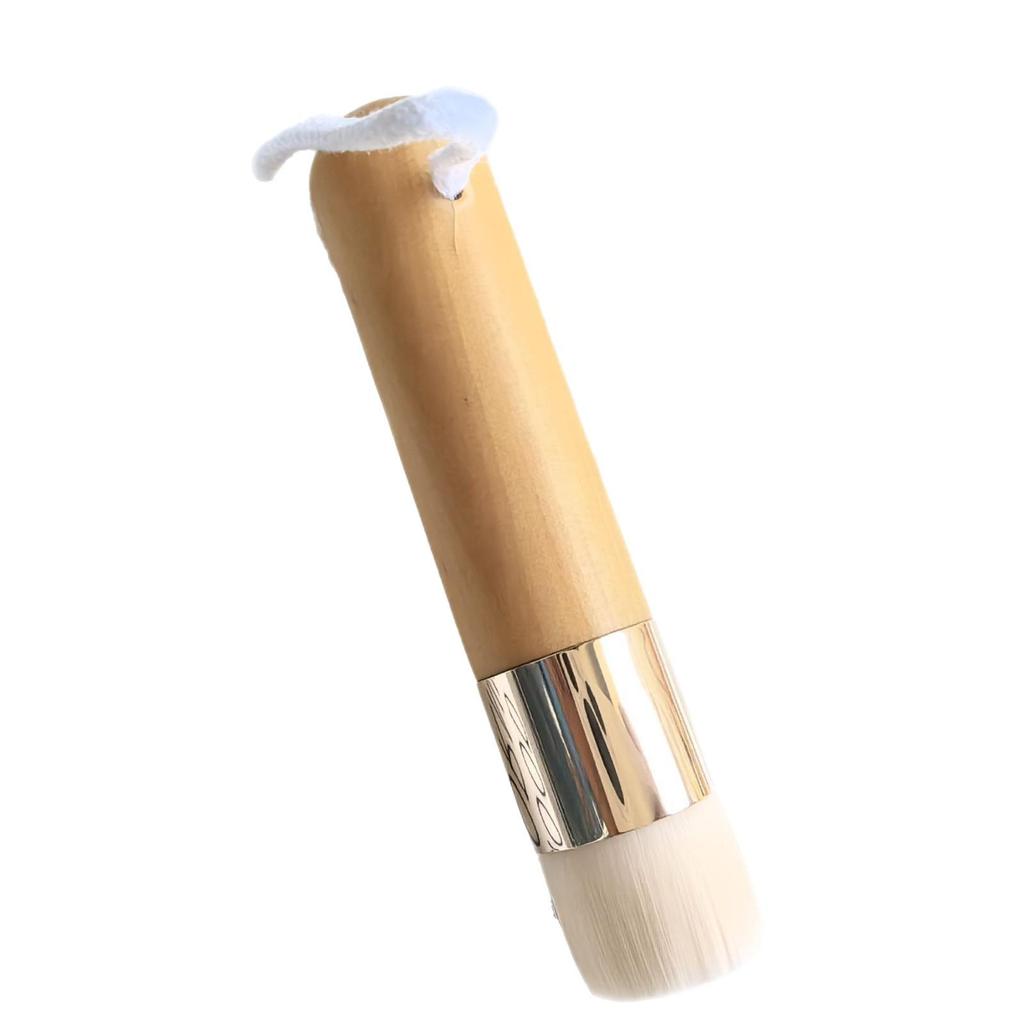 Wooden Handle Face Cleansing Brush with Fine Fiber Bristles for Blackhead Removal and Nose Massage