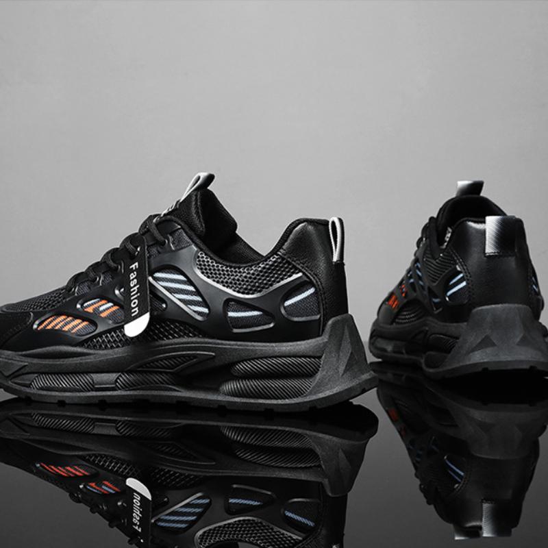 Men's Sneakers Mesh Men's Casual Shoes Thick Sole Outdoor Running Shoes Lace-up Breathable Male Shoes New Zapatillas De Hombre