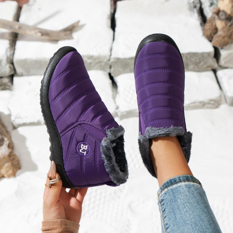Low-top snow boots waterproof and non-slip thickened warm BJ cotton shoes women's outdoor sports snow boots