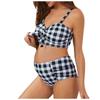Maternity Two Piece Swimsuit Adjustable Straps High Waist Bottoms Supportive Top Summer Beachwear Swimwear for Pregnant Women