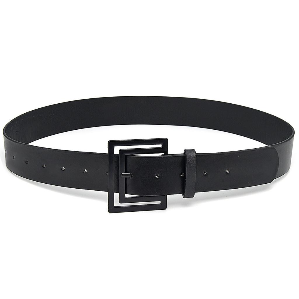 

Womens Pu Leather Belt With Pin Buckle For Casual Office Wear чёрный
