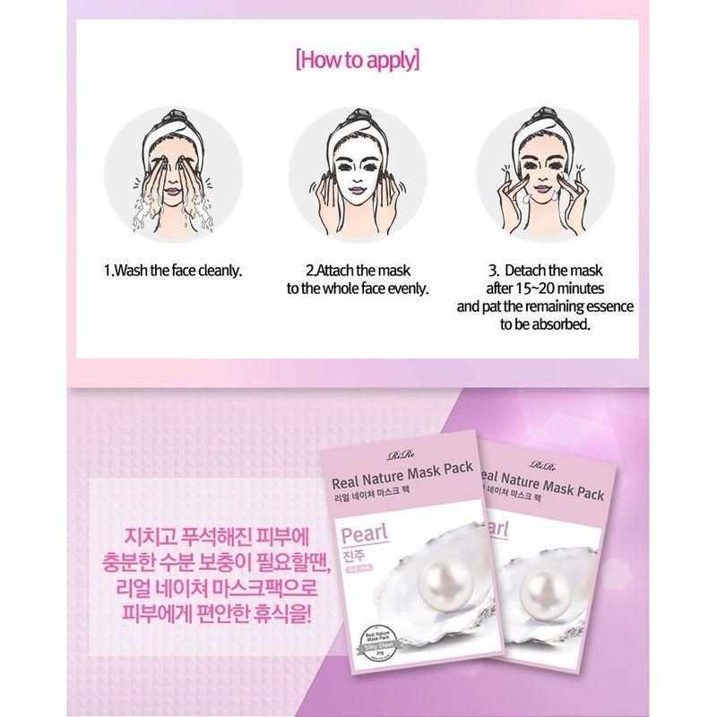 RIRE Real Nature Mask Pack (Pearl) Set