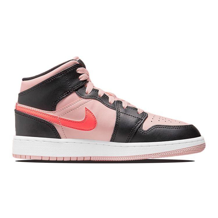 Air Jordan 1 Mid GS Atmosphere Infrared 23 Black 554725-604
