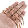 2/3/4/5mm Klasyczny Męski Stal Nierdzewna Rolo Kwadratowy Sześcian Łańcuszek Naszyjnik dla Mężczyzn Kobiet Posrebrzany Różowym Złotem Choker Metalowa Biżuteria