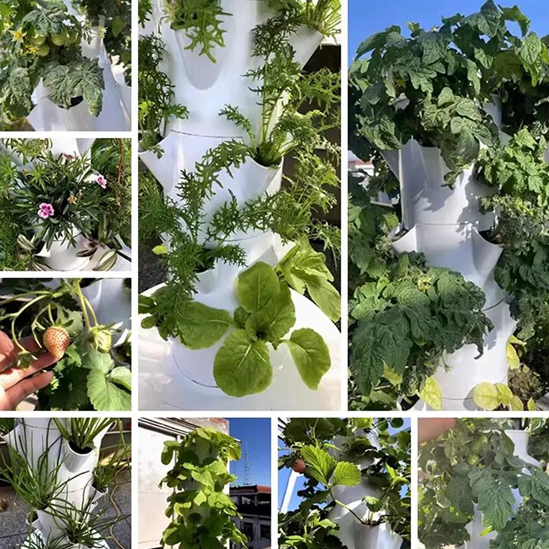 Hydroponic Growing System Indoor Outdoor Home Grow Herb Vertical Garden Tower Vegetable Planter Pot Kit DIY