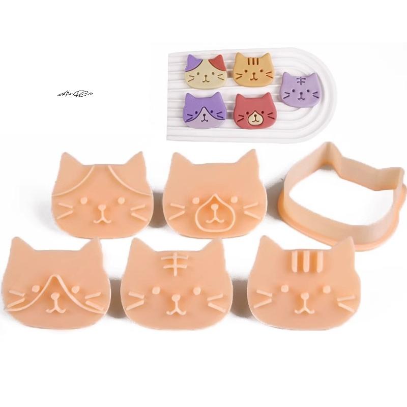 1Pc Cute Cartoon Cat Paw & Fishbone Cookie Cutter Set Baking Fondant Molds Tool for Cake Decoration Kitchen Cooking Accessories