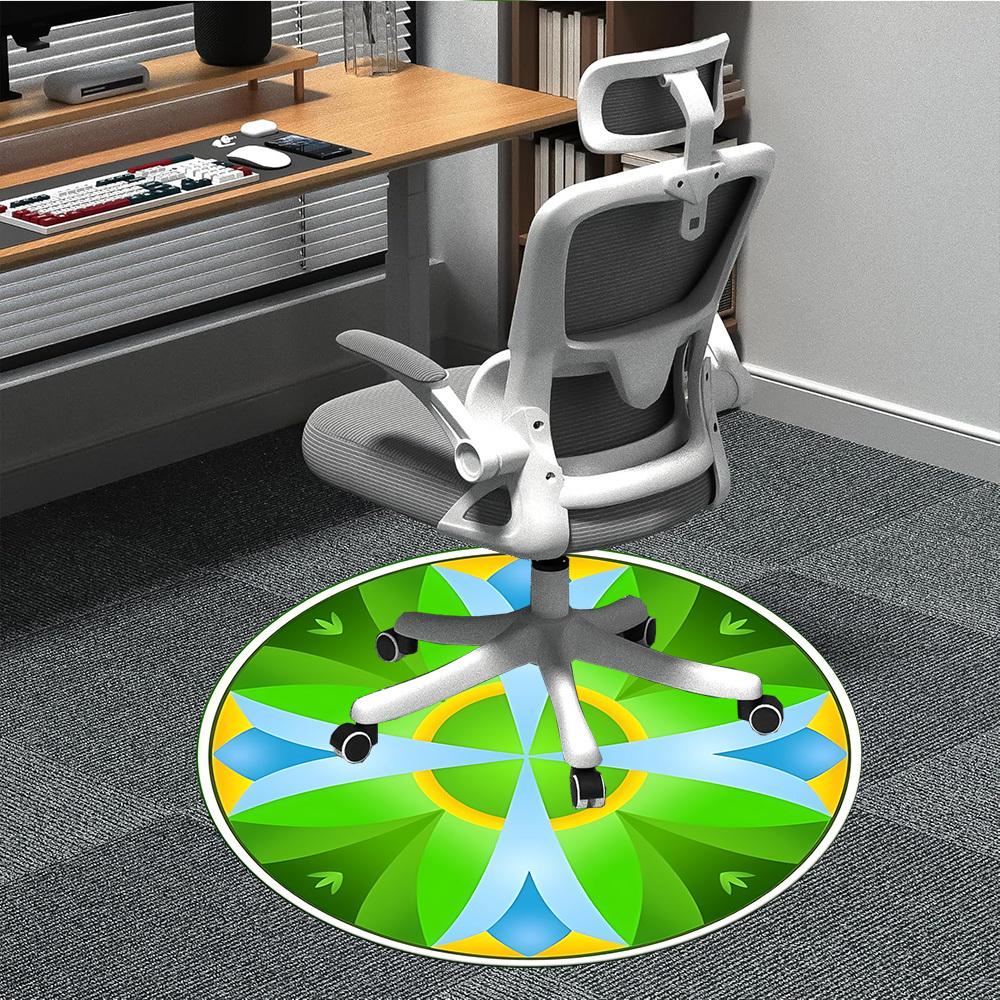 

1pc Greenery Nature Symbol Chair Carpet for Office, Soft Comfortable Mat For Office, Living Room, Bedroom, Machine Washable Carpet yy251112029 80cm by 80cm