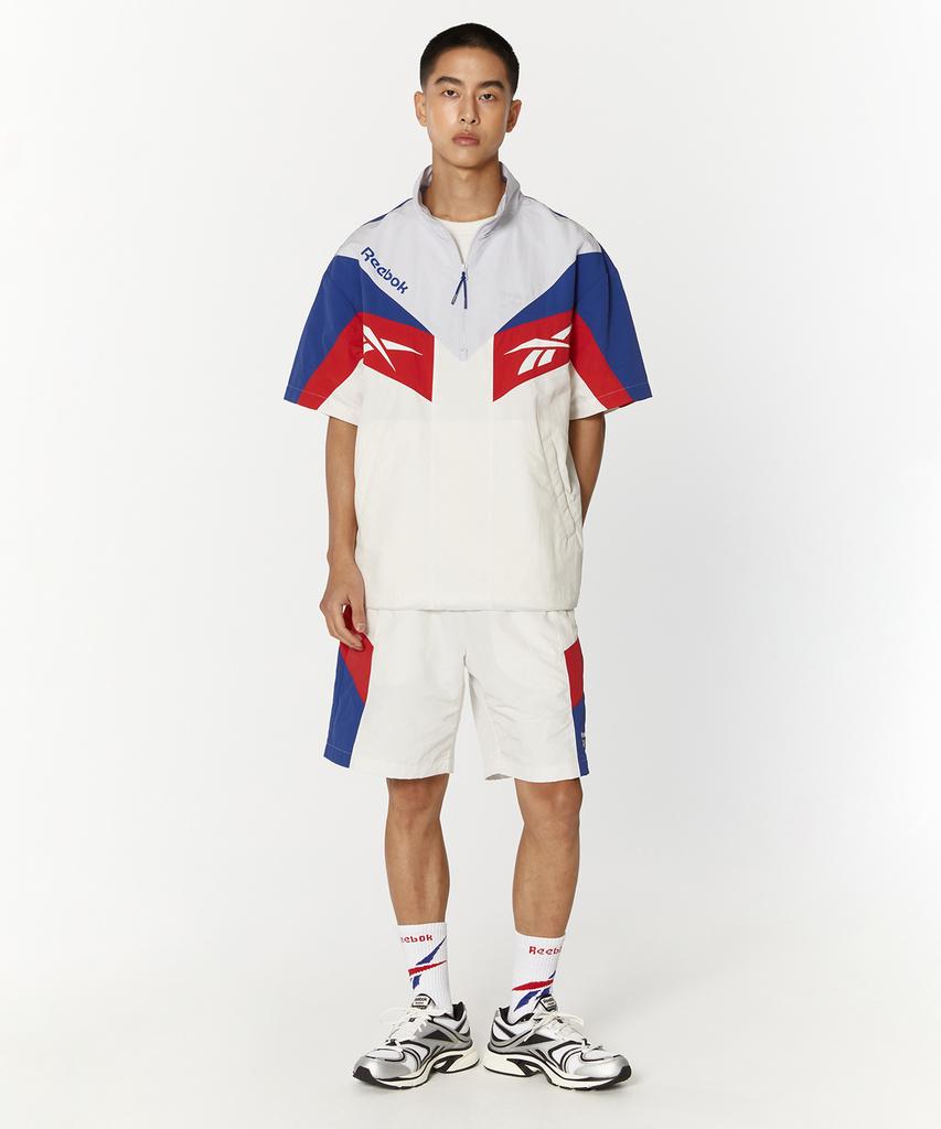 Reebok Twin Vector Short Sleeve Anorak - Off White