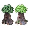Creative Tree Fairy House Statue Resin Mini Aquarium Decoration for Fish Tank Ornaments and Nursery Aquariums