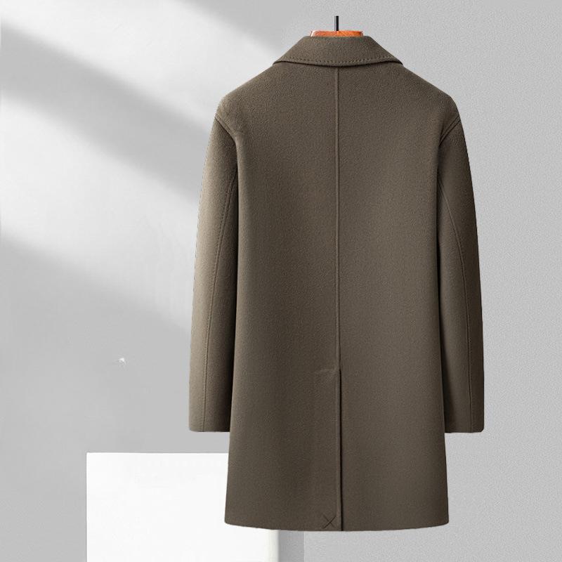 Wolle Herrenmantel Herbst und Winter Take-off Gänsedaunenfutter Jugend Business Doppelseitiger Woll-Trenchcoat
