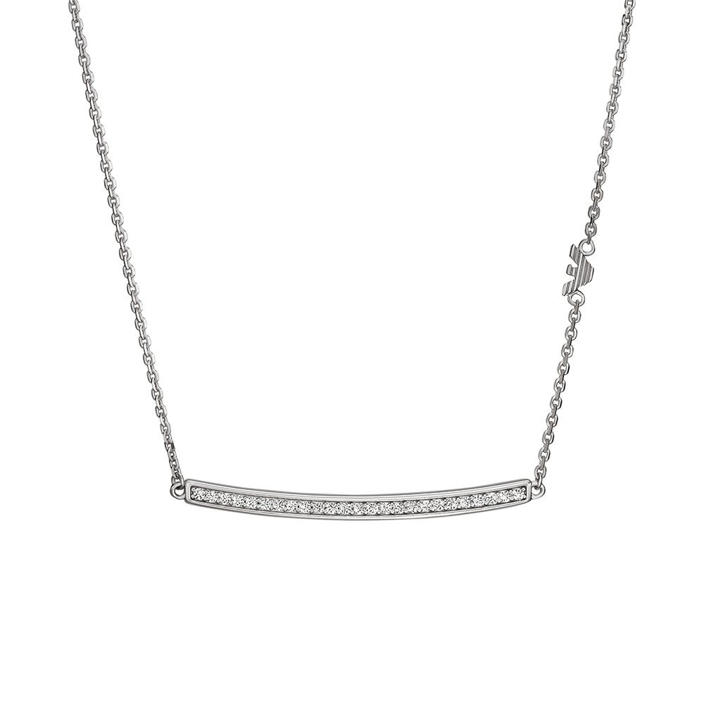 

Emporio Armani Love Series Smile Lock Necklace Women necklace Silver EG3591040 Basic Packaging