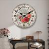 11-Inch New Wooden Wall Clock, Living Room Wall-mounted Silent Clock, No Punching Creative Bedroom, Living Room Home