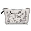 Creative Moon Phase Print Cosmetic Bag Large Capacity Ultralight Makeup Organizer Portable with Zipper Toiletry Bag