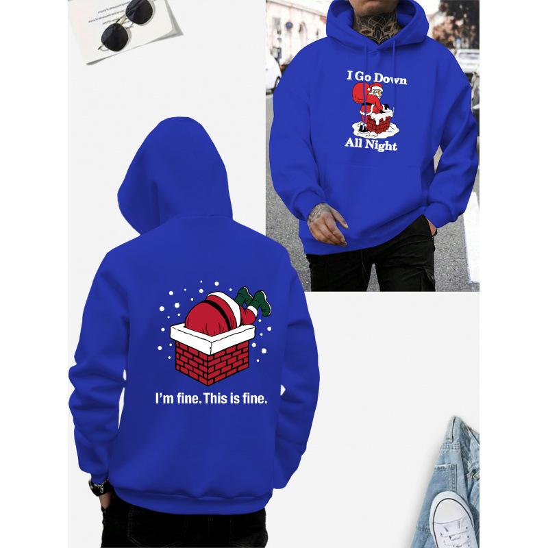 Men's Fashion Christmas Hoodie - Santa Casual Pullover