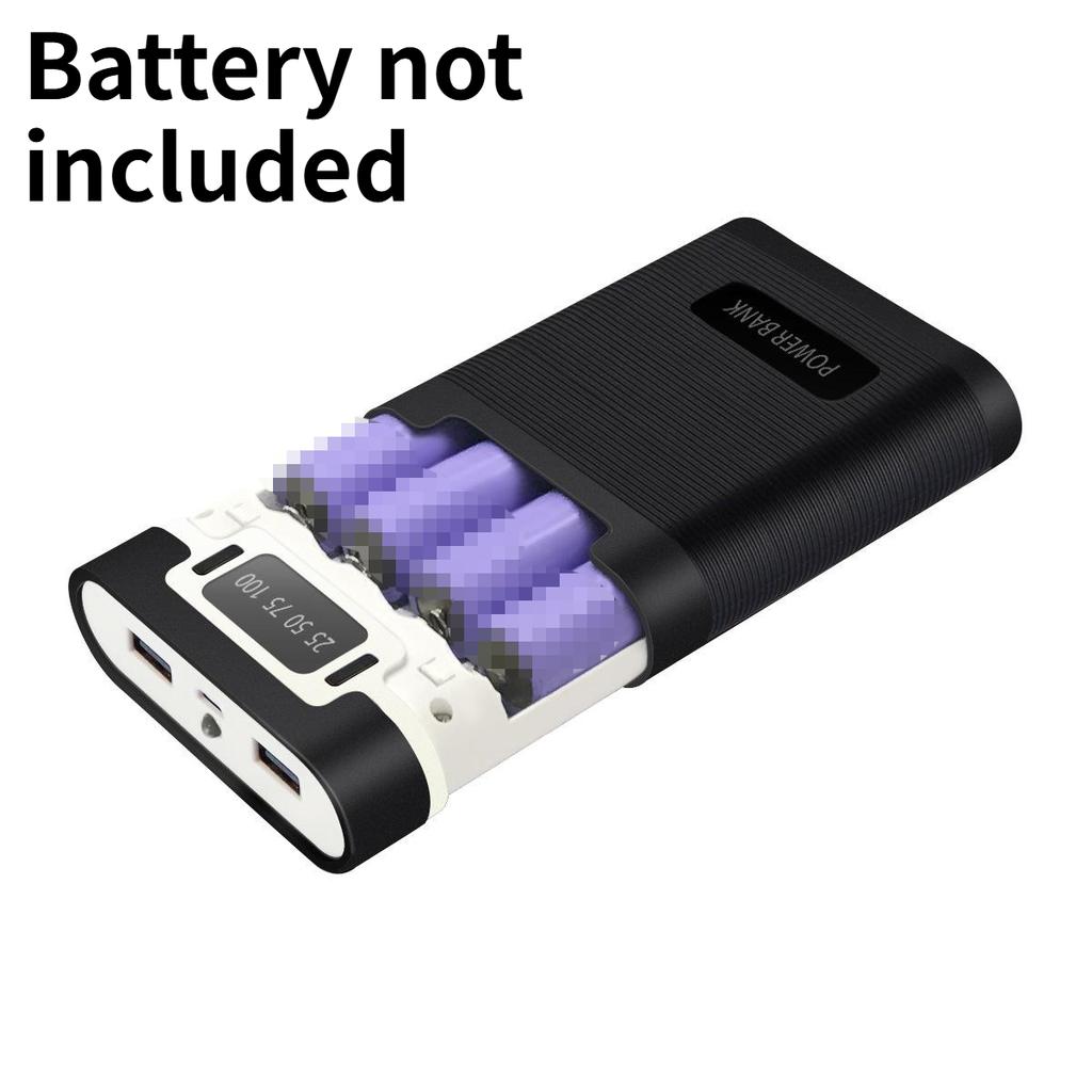 1PC 5V 2/4 Slots 10000mAh 18650 Battery Box Case DIY Power Bank Charger Shell Charging Case For 2/4x18650 Li-ion Batteries