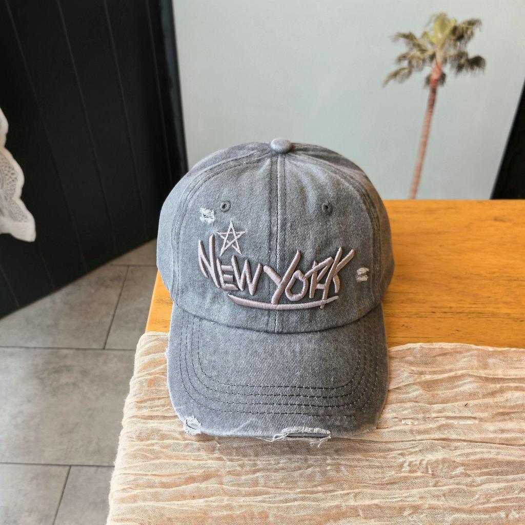 Fashion Letter Embroidery Baseball Cap Retro Washed Shabby Dad Hats Outdoor Cycling Travel Adjustable Sun Hats for Women Men