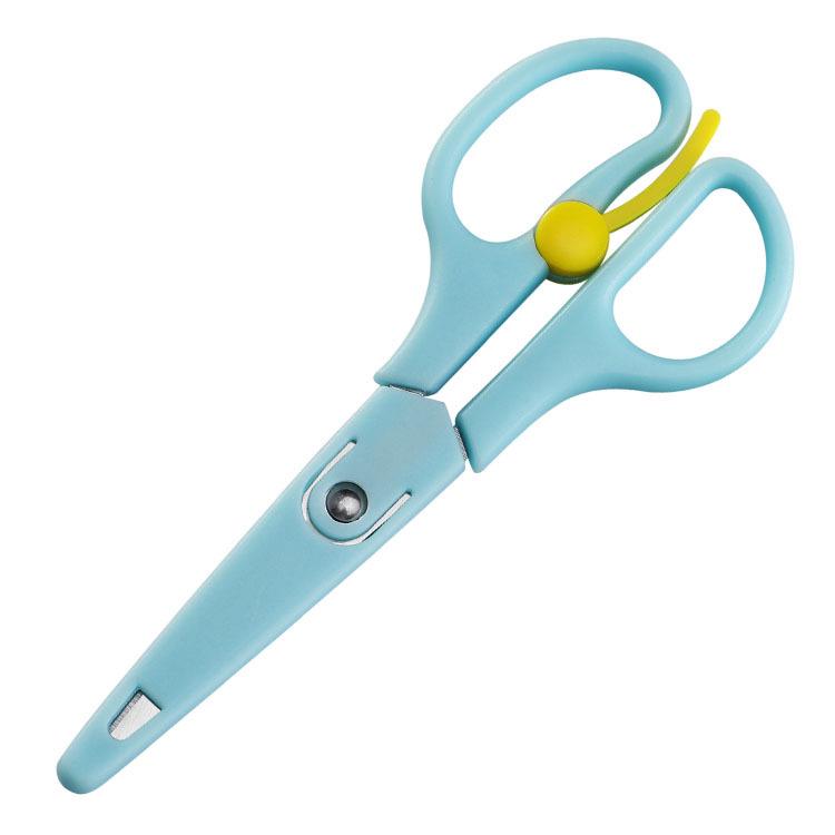 Children's Stainless Steel Scissors with Sleeve – Student and Baby Food Safe, Small Stationery Scissors