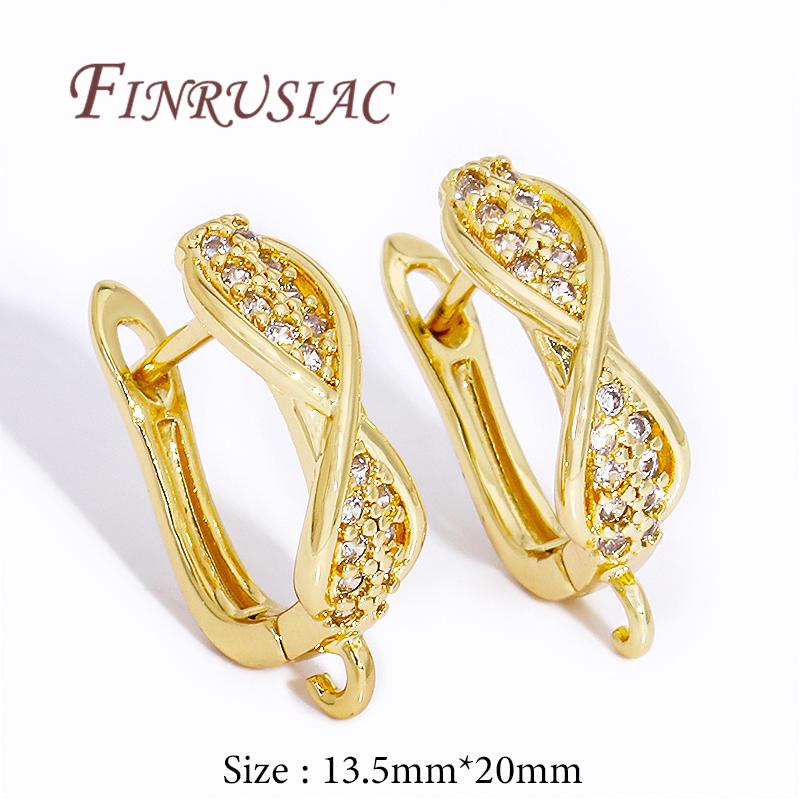 Accessories For Earrings 18K Gold Plated Earring Hooks Shvenzy Earwires Fasteners For Earrings,DIY Women's Jewelry Making