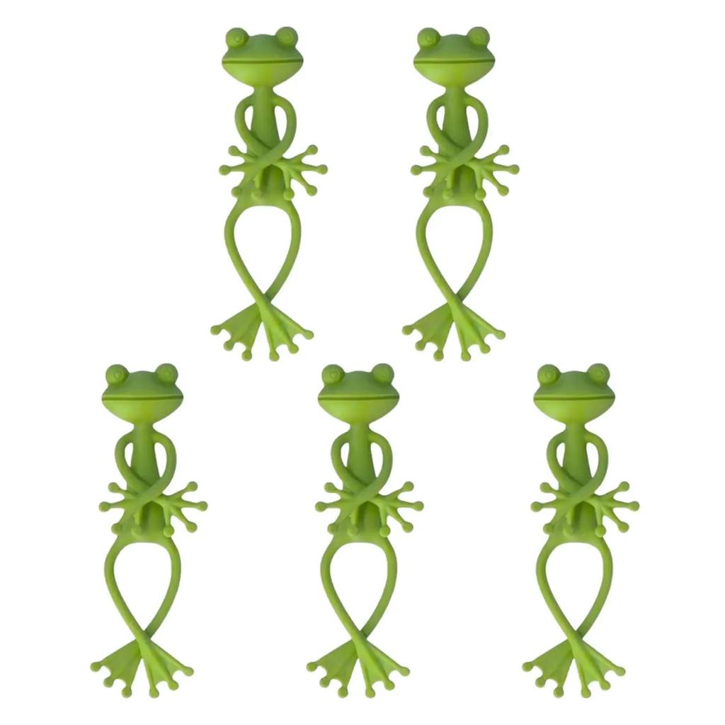 1/2/5pcs Green Frog Shape Plant Holder - Succulent Small Potted Plant Stabilizer, Garden Creative Decoration.