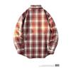 Men S Hong Kong Style Plaid Long Sleeve Casual Shirt Plus Size