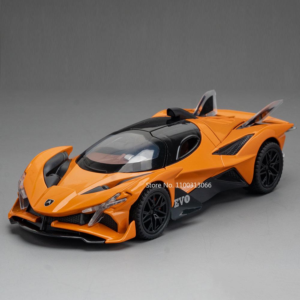1:32 Metall-Druckguss Apollo Evo Ie Autos Modellspielzeug Pull-Back Sportwagen Spielzeug Türen zu öffnen Gummireifen Fahrzeuge Geburtstagsgeschenke