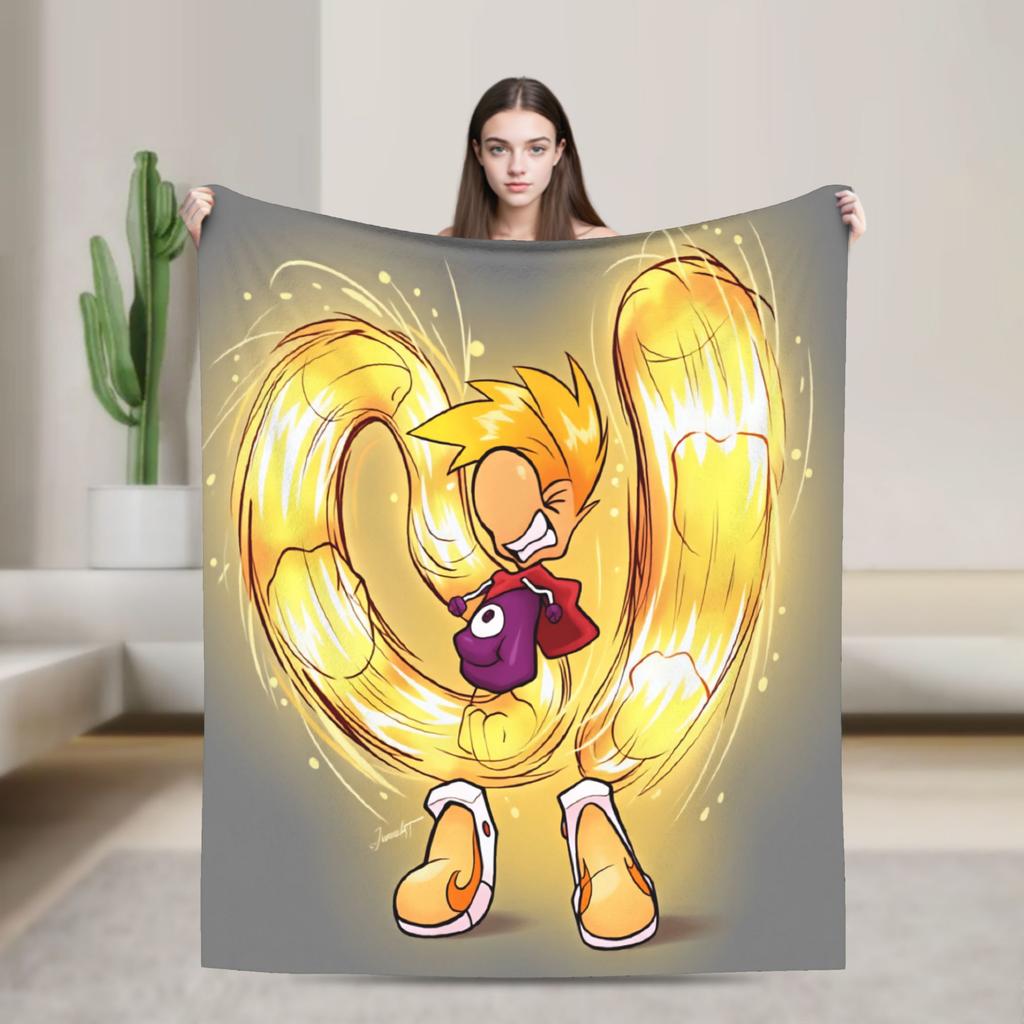 Атака Летающего Кулака Плед Rayman Уютный для Дивана Дома Модный Плед Зимний для Путешествий Фланелевое Покрывало