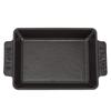 Staub Mini Rectangular 15 x 11 Induction Enamel Stylish Oven 1301423 Dish, cm, Compatible, Cocotte, Dish, Black,