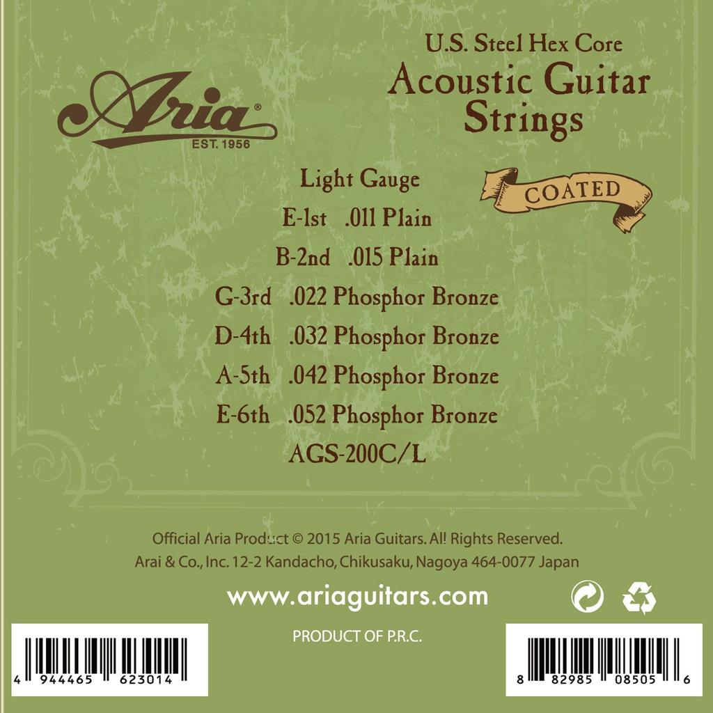 ARIA Acoustic Guitar Strings AGS-200C/L
