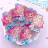 Resin Colorful Cartoon Glitter Mermaid Princess Girl Flatback Christmas Figurines 10PCS Scrapbook DIY Bow Accessory Decor Crafts