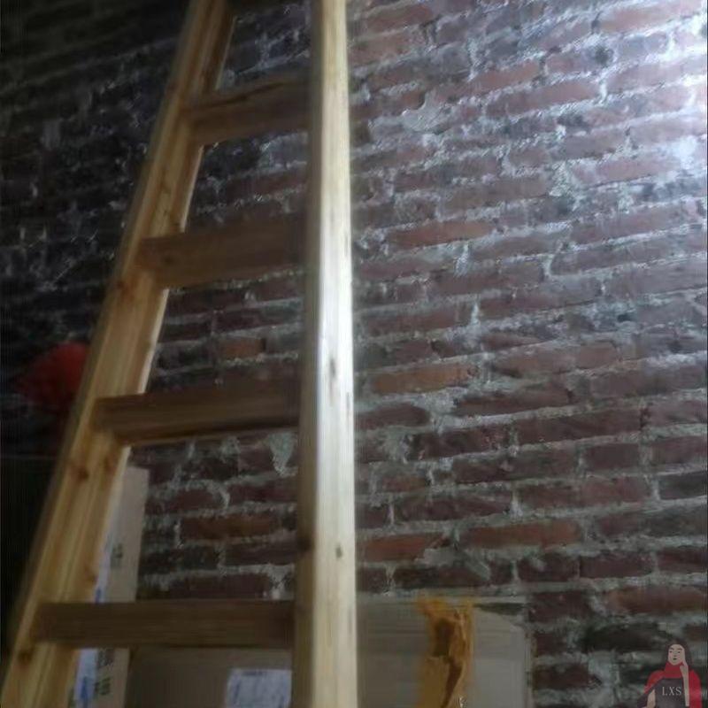 Double-Sided Solid Wood Folding A-Frame Ladder for Household Use