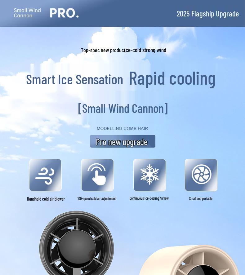 USB Handheld Fan with 100-Speed Digital Display for Outdoor Use – High-Speed Turbine Small Fan for Students