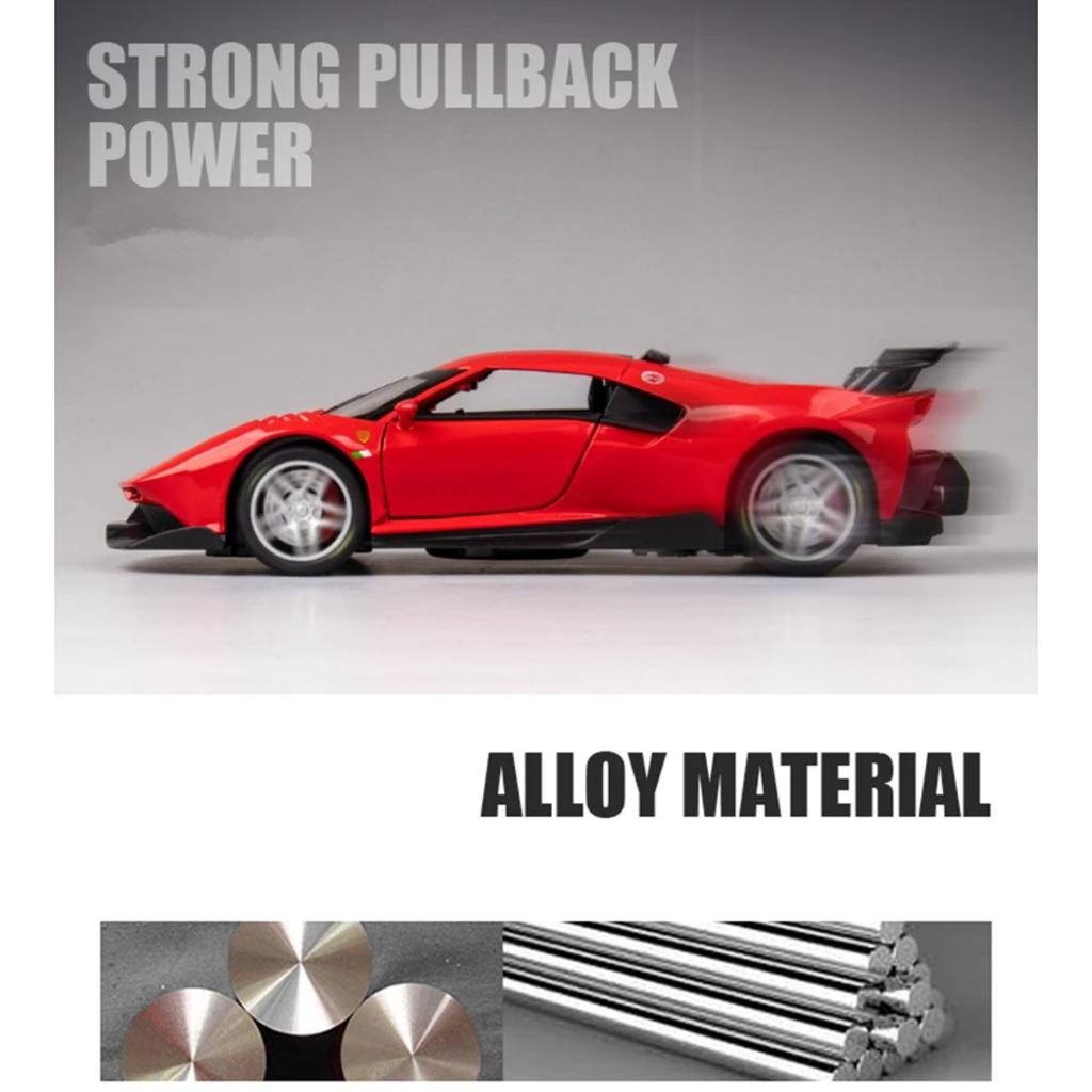 1/32 Laferrari  P80C Alloy Racing Car Model Diecast Metal Toy Sports Car Model Simulation Sound and Light Collection Children Gift