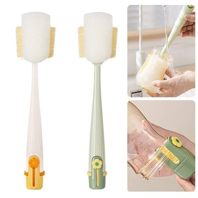 Five-In-One Bottle Cleaning Brush 360 Degrees Cup Lid Brush Multi-purpose Glass Cleaning Brush