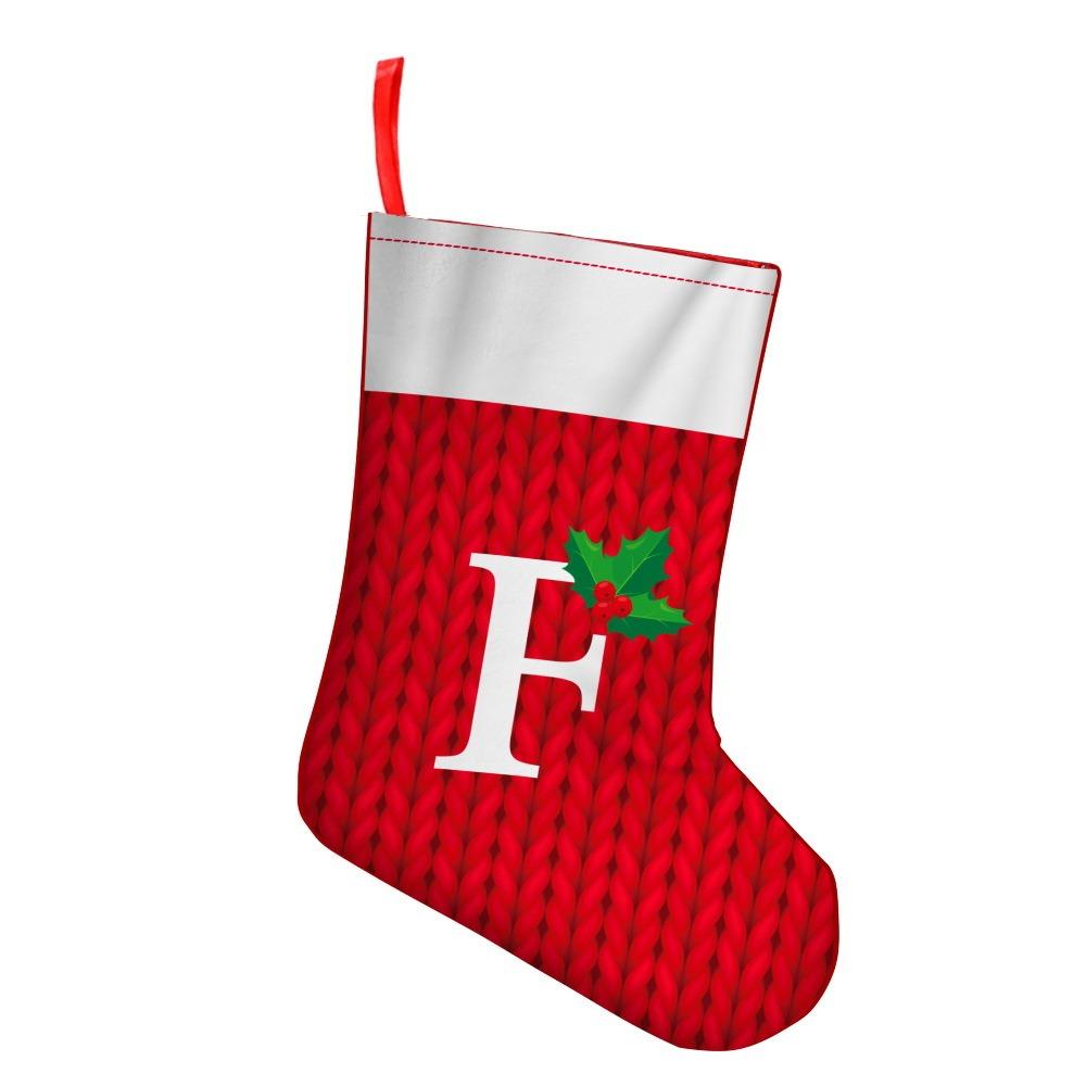 Creativity Christmas Alphabet Socks A-Z Candy Bag Multifunctional Christmas Gift Bag  New Year