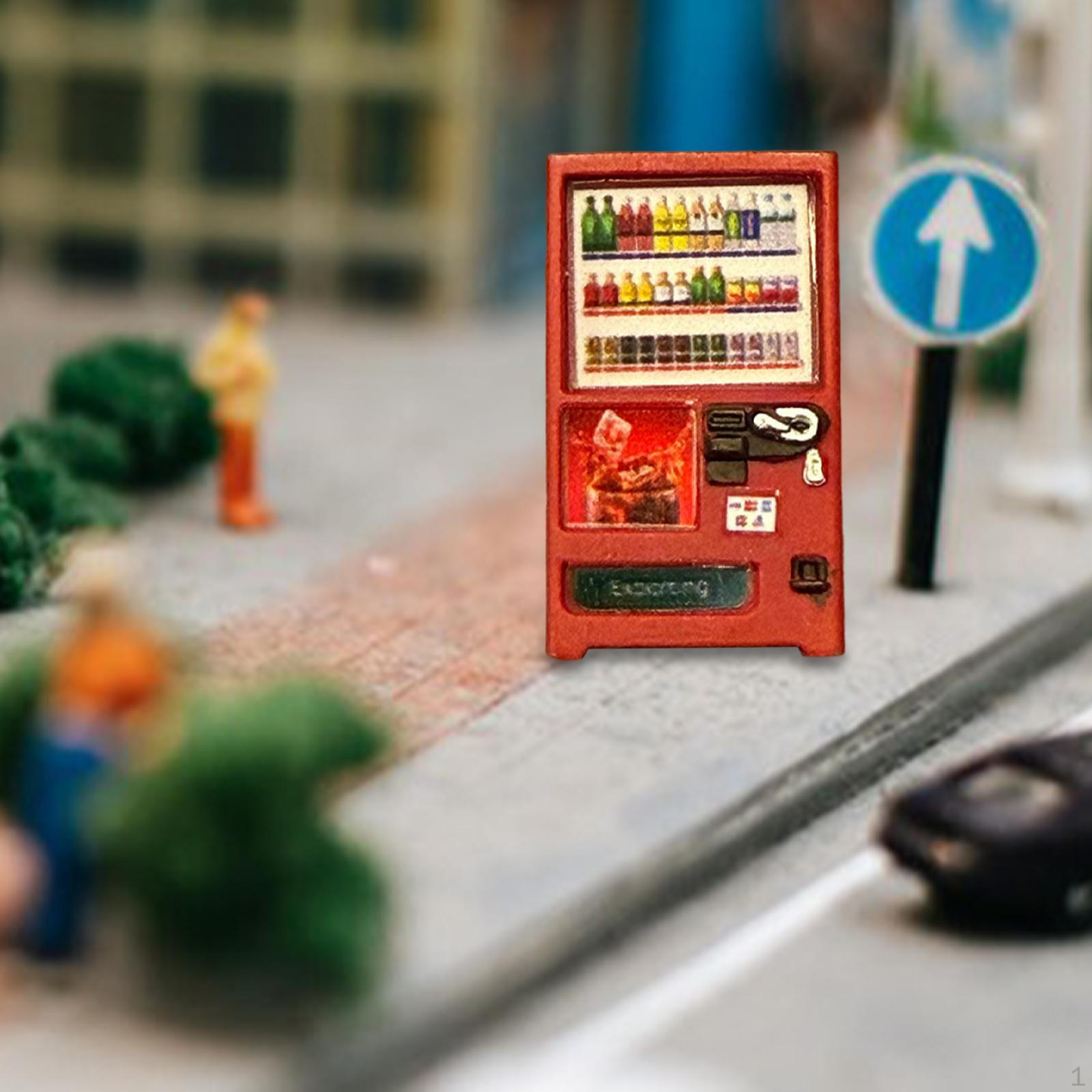

1/64 Mini Vending Machine Model Dollhouse Accessories Creative DIY Collectible Decorative Tiny