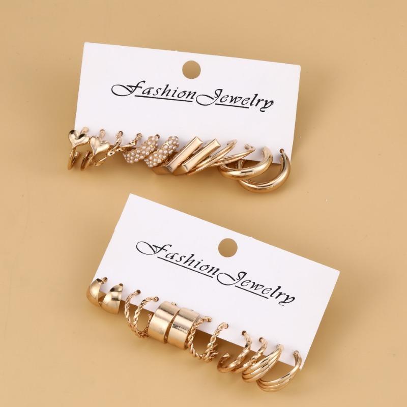 Premium Circle Earrings Women's Pearl Glossy Metal Earrings Earrings Niche Design Stud Earrings