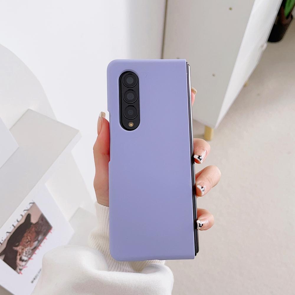 

Мягкий силиконовый чехол для Samsung Galaxy Z Fold 6 5 4 3 многоцветный противоударный чехол для телефона Z Fold4 фиолетовый