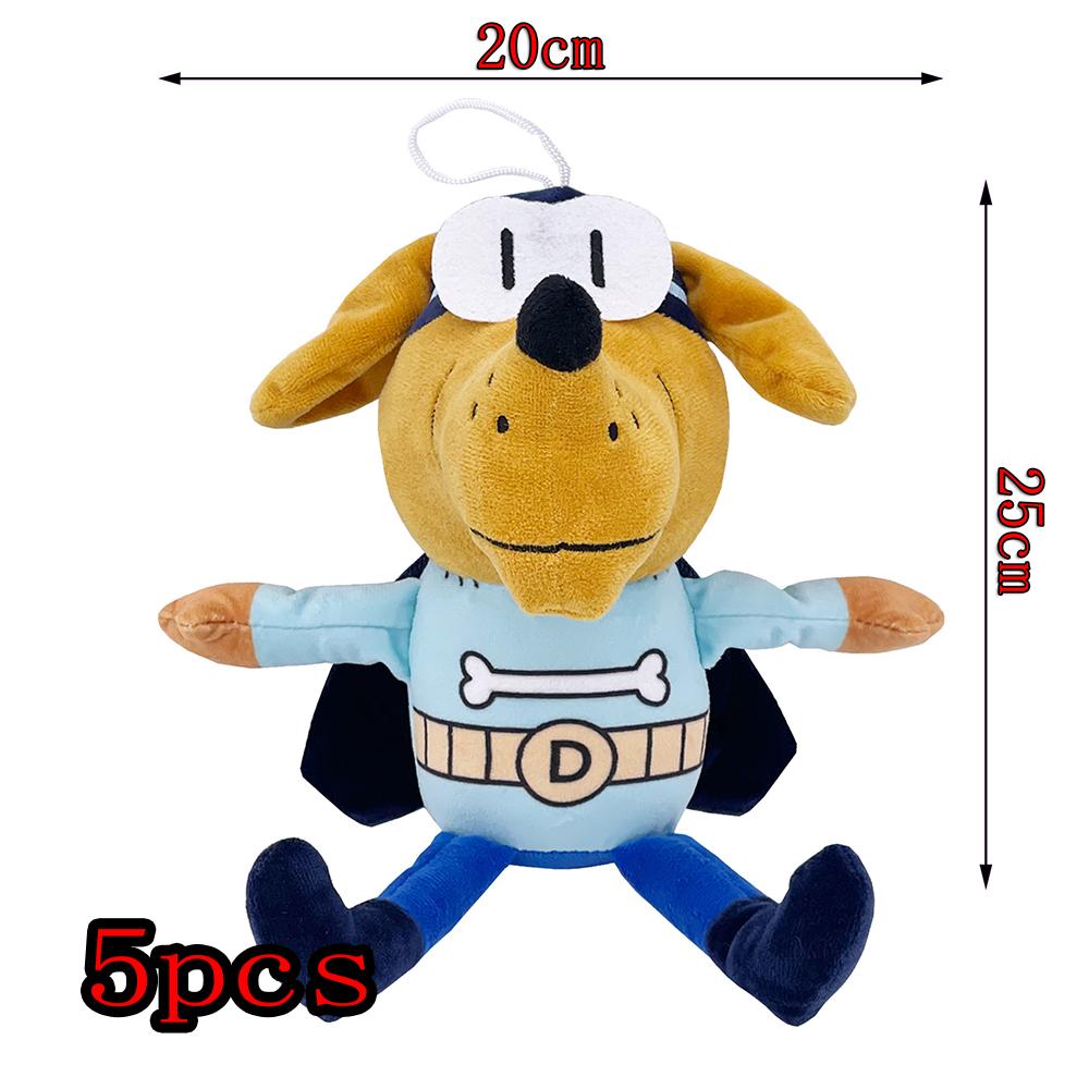 25cm Cute Dog Man Plush Toys Dogman Soft Stuffed Doll Cartoon Petey the Cat Puppy Chief Plushie Animals Figures Birthday Gifts