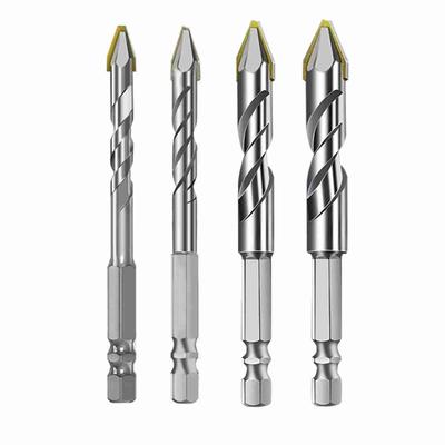 Schiefkopf Exzenterbohrer 6,35mm Glas Betonbohrer 4-teiliges Set 6mm 8mm 10mm 12mm Mauerbohrer Set für