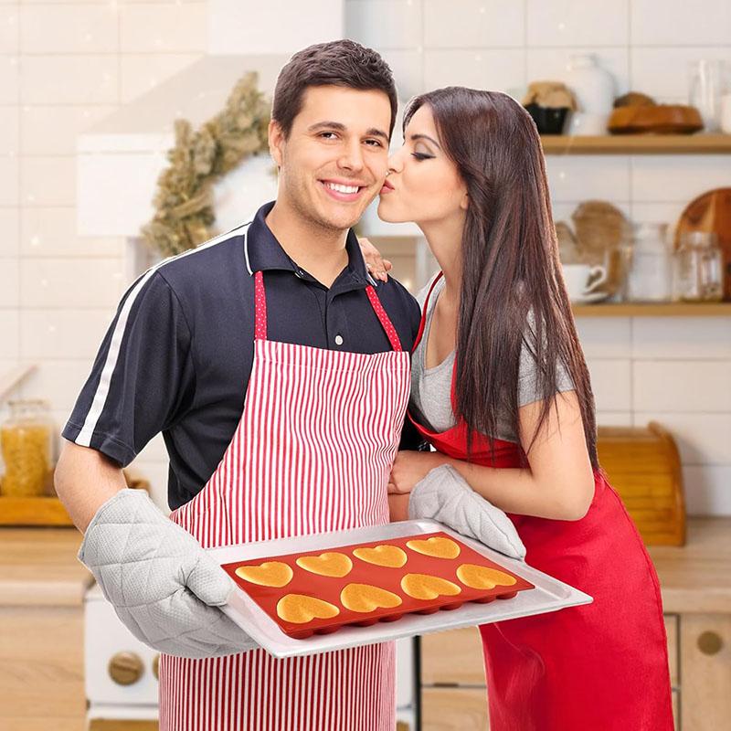 Dimpled Heart Silicone Mold Love Mousse Cake Baking Mould For Chocolate Candy Dessert Cookie Soap Ice Cube Tray Candle Tools