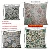 2D Floral Embroidered Pattern Decorative Pillow Covers Pattern Cushion Cover Suitable For Sofa Bedroom Car Pillow Cover