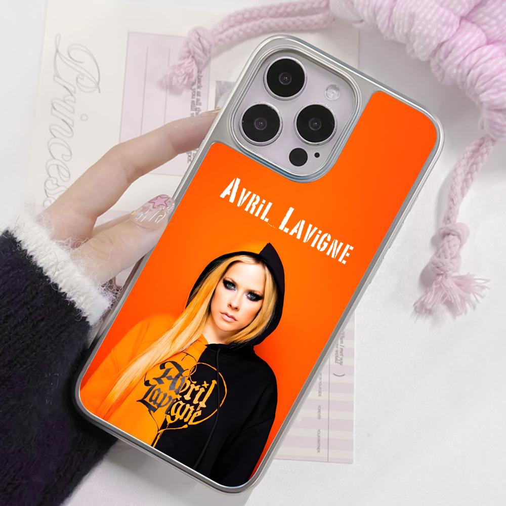 Avril Lavigne Silver Plating Mobile Phone Case for iPhone 17 16 15 14 13 12 11 Air Pro Max Plus Colorful Cover