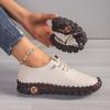 Hand-stitched Microfiber Leather Mother Shoes Casual Shoes Wear-resistant Flat Sole Single Secondary Second-class Women's Shoes