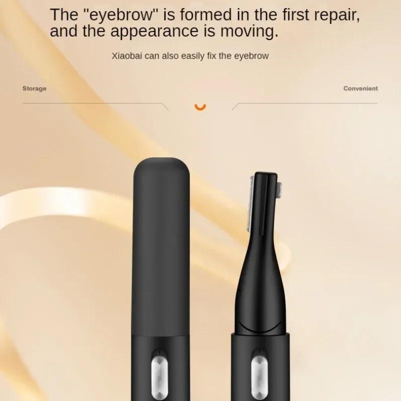 Electric Eyebrow Trimmer Razor Brow Shaping Portable Shaving with Washable Hair Trimmer Razor Duals Cutter Head Design Tools