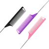 Stainless Steel Pointed Tail Hair Professional Hair Comb Hair Brush Salon Hair Styling Tool Hair Comb Special for Real Hair Wigs