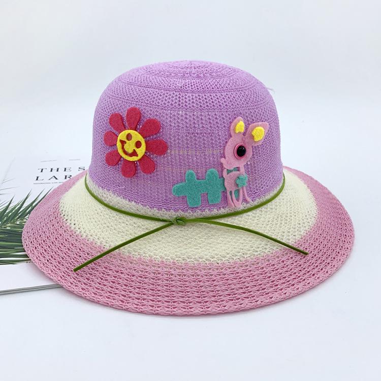 baby girl straw sun hat
